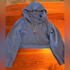 Lululemon Pitch Blue Scuba Oversized Half-Zip Hoodie Size XS/S